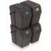Prosperplast SORTIBOX II kosár hulladék szegregálásához 4x25l, antracit ISWB25S4