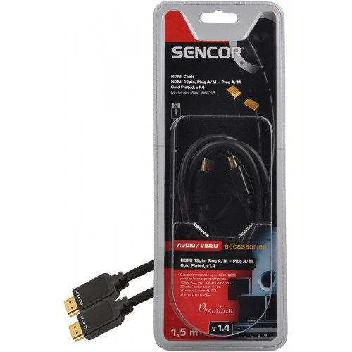 SENCOR HDMI Összekötő Fekete 1.5m SAV 166-015 35039913 SENCOR HDMI Összekötő Fekete 1.5m SAV 166-015 35039913