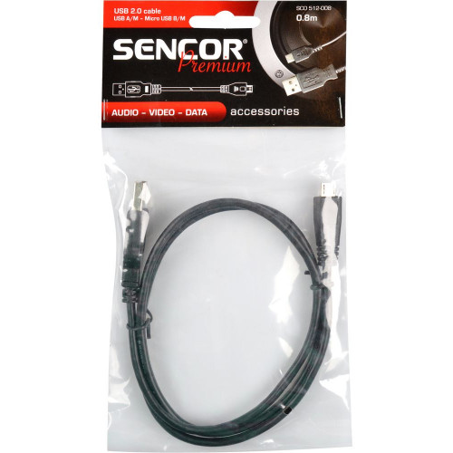 SENCOR SCO 512-008 USB A / M-Micro B kábel 45009403 SENCOR SCO 512-008 USB A / M-Micro B kábel 45009403