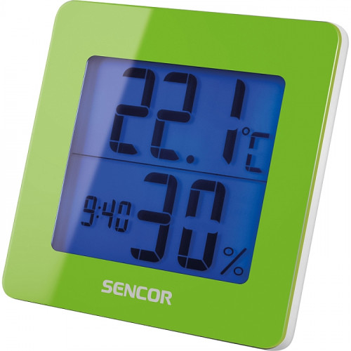 SENCOR SWS 15 GN hőmérő páratartalom-mérő órával 35043836