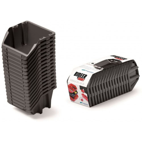 KISTENBERG BINEER SHORT SET tárolódoboz,118x98x70 mm, fekete, 16 db KBISS10-S411