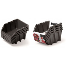 Kistenberg BINEER LONG SET tárolódoboz, 295x198x195mm, 4db. fekete KBILS30
