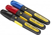 Stanley 0-47-315 FatMax Vastag hegyű jelölőfilc (fekete, piros, kék) 3db