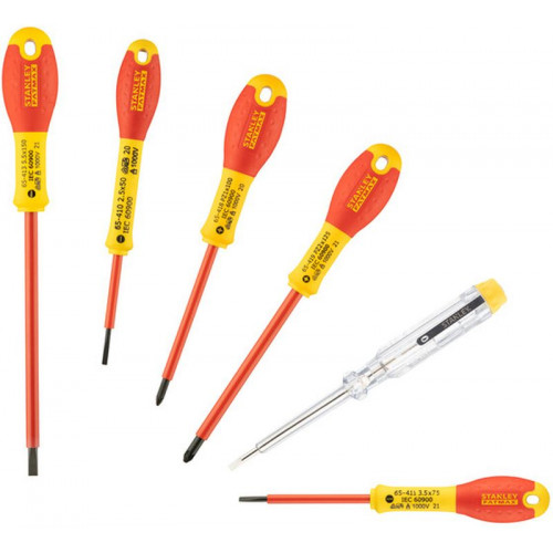 Stanley 0-65-443 FatMax 6 részes szigetelt csavarhúzó készlet 1000V (párhuzamos/Pozitriv)