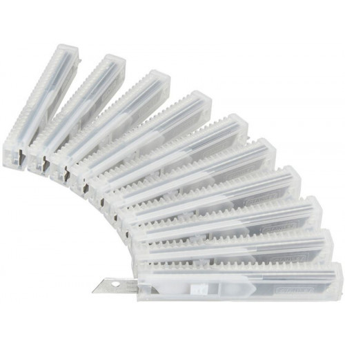 Stanley 1-11-300 Tördelhető penge, 9 mm, 10 x 10 db Stanley 1-11-300 Tördelhető penge, 9 mm, 10 x 10 db