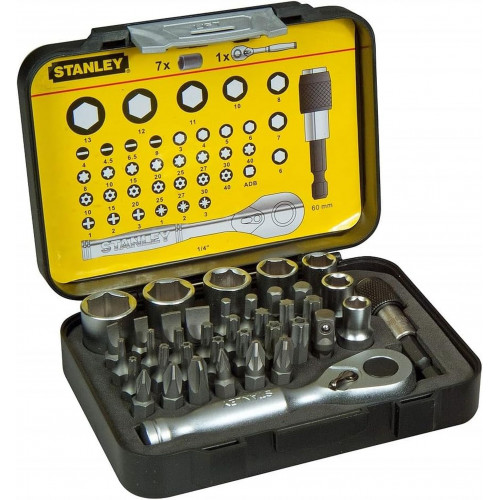 Stanley 1-13-906 Behajtófej készlet 1/4", 25mm, 40db
