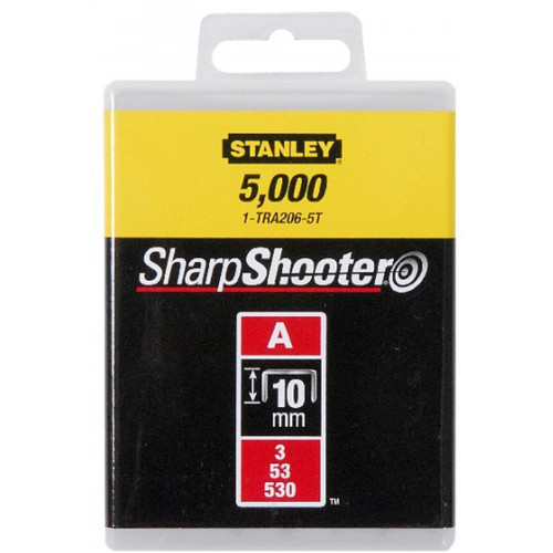 Stanley 1-TRA206-5T Könnyű terhelésű tűzőkapcsok - A típusú 5/53/530, 10mm, 5000db