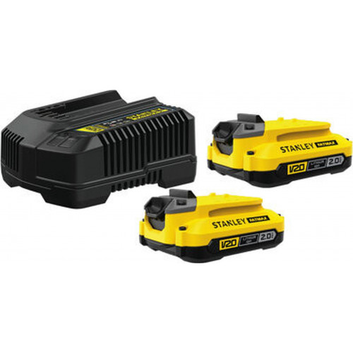 Stanley SFMCB12D2-QW FatMax V20 Akkumulátor és töltő szett (18V/2x2,0Ah)