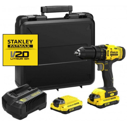 Stanley SFMCD700C2K-QW FatMax V20 Akkus fúró-csavarbehajtó (50Nm/18V/2x1,5Ah) koffer