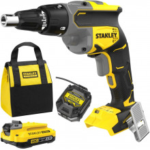 Stanley SFMCF600D1S-QW FatMax V20 Akkus gipszkarton csavarozó (18V/1x2,0Ah) táska