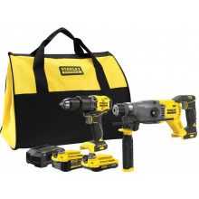 Stanley SFMCK216MDS-QW FatMax V20 Akkus gépszett (18V/1x4,0Ah/1x2,0Ah), hordtáska