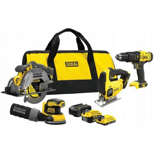 Stanley SFMCK412MDS-QW FatMax V20 Akkus gépszett (18V/1x4,0Ah/1x2,0Ah) hordtáska