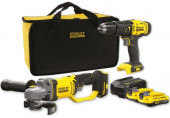 Stanley SFMCK471D2S-QW FatMax V20 Akkus ütvefúró és sarokcsiszoló szett (18V/2x2,0Ah)táska