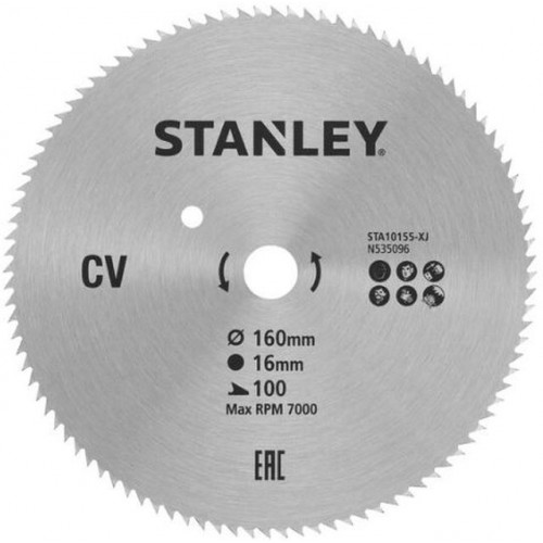 Stanley STA10155-XJ Körfűrészlap keresztvágásokhoz 160x16mm, 100 fog