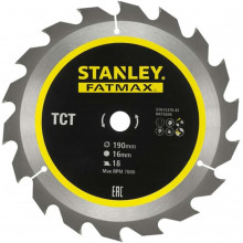 Stanley STA15370-XJ Körfűrészlap hosszanti vágáshoz TCT/HM 190x16mm, 18 fog