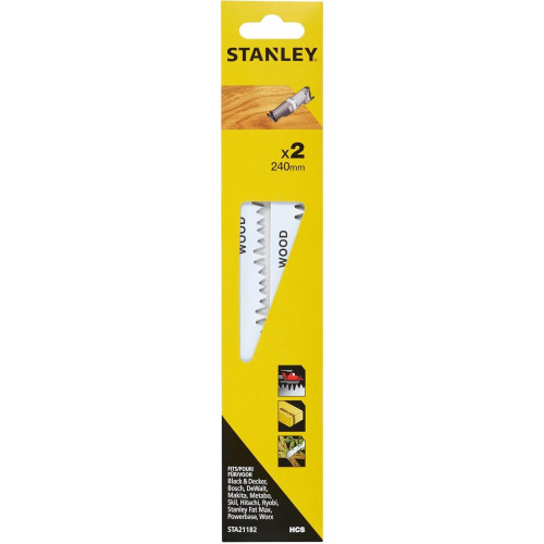 Stanley STA21182-XJ Orrfűrészlap fához HCS, 240 mm, 2 db Stanley STA21182-XJ Orrfűrészlap fához HCS, 240 mm, 2 db