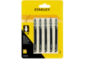 Stanley STA27025-XJ Dekopír fűrészlap készlet fa- és forgácslapokhoz HCS, T rögzítés, 5 db