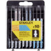 Stanley STA28050-XJ Dekopír fűrészlap készlet fához és fémhez HCS-HSS, T rögzítés, 10 db Stanley STA28050-XJ Dekopír fűrészlap készlet fához és fémhez HCS-HSS, T rögzítés, 10 db