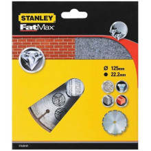 Stanley STA38107-XJ Szegmentált gyémánt vágótárcsa 125 x 22,2 mm