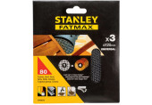 Stanley STA39252-XJ Csiszolóháló, 125 mm, P80, 3 db