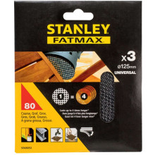 Stanley STA39252-XJ Csiszolóháló, 125 mm, P80, 3 db