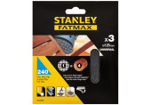 Stanley STA39262-XJ Csiszolóháló, 125 mm, P240, 3 db