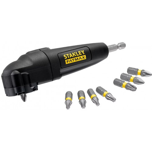 Stanley STA88582-XJ Derékszögű csavarozó csatlakozó és 9 db 25 mm-es impact bit
