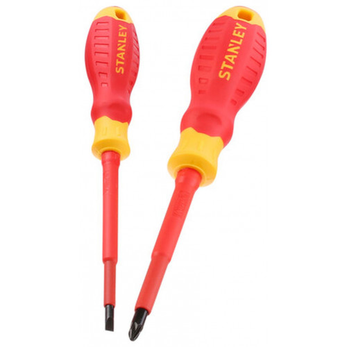 Stanley STHT60030-0 2 részes VDE szigetelt csavarhúzó készlet (lapos 4x100 és PZ2x100) Stanley STHT60030-0 2 részes VDE szigetelt csavarhúzó készlet (lapos 4x100 és PZ2x100)