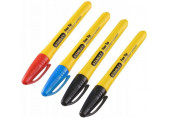 Stanley STHT81391-0 Finom hegyű filctoll 4db (2x fekete; 1x kék; 1x piros)