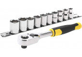 Stanley STMT82670-0 11 részes készlet 3/8" racsni + sokszögű dugókulcs (8-17 mm)