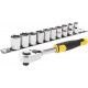 Stanley STMT82670-0 11 részes készlet 3/8" racsni + sokszögű dugókulcs (8-17 mm)