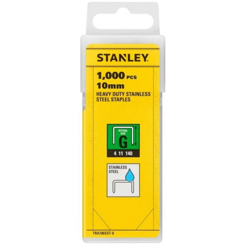 Stanley TRA706SST-0 Kapocs HD rozsdamentes acél G típus 4/11/140 - 10mm, 1000 db