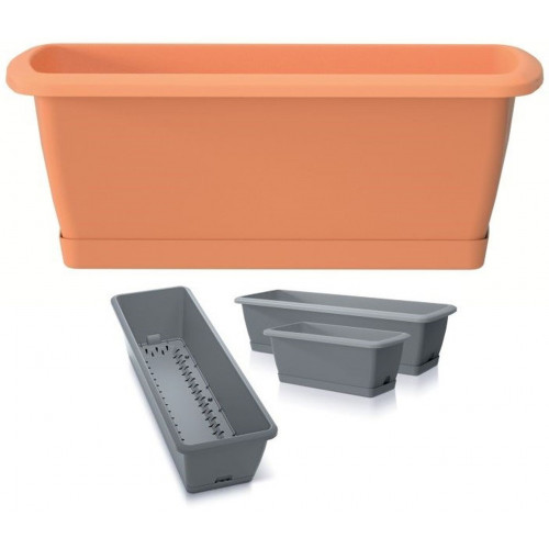 Prosperplast RESPANA EASYCARE Műanyag virágláda 59,3x19x14cm, terrakotta ISE600S