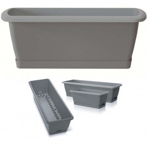 Prosperplast RESPANA EASYCARE Műanyag virágláda 59,3x19x14cm, szürke ISE600S