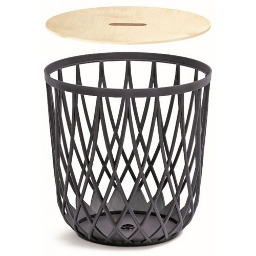PROSPERPLAST UNIQUBO kosár fedővel, 35L, antracit IKUB35T-S433
