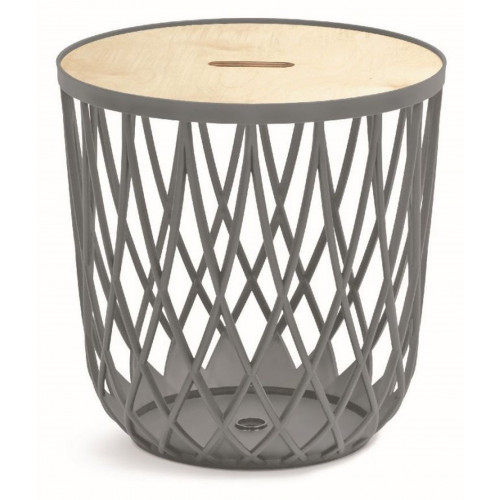 PROSPERPLAST UNIQUBO kosár fedővel, 48cm, 55L, szürke IKUB55T PROSPERPLAST UNIQUBO kosár fedővel, 48cm, 55L, szürke IKUB55T