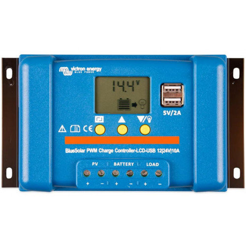 Victron Energy BlueSolar PWM-LCD&USB Napelemes töltésvezérlő (12/24V-10A) SCC010010050 Victron Energy BlueSolar PWM-LCD&USB Napelemes töltésvezérlő (12/24V-10A) SCC010010050