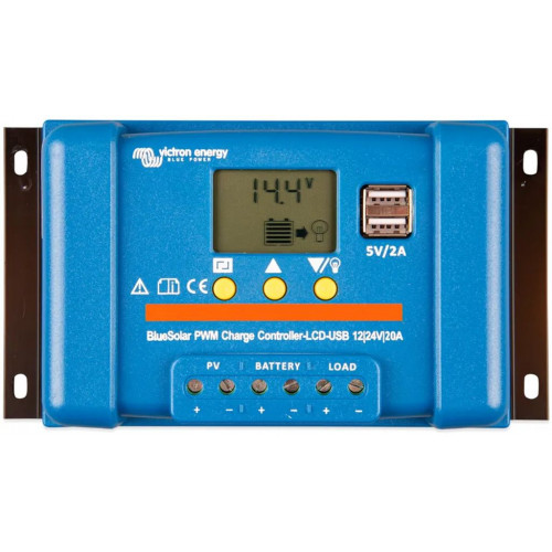 Victron Energy BlueSolar PWM-LCD&USB Napelemes töltésvezérlő (12/24V-20A) SCC010020050 Victron Energy BlueSolar PWM-LCD&USB Napelemes töltésvezérlő (12/24V-20A) SCC010020050