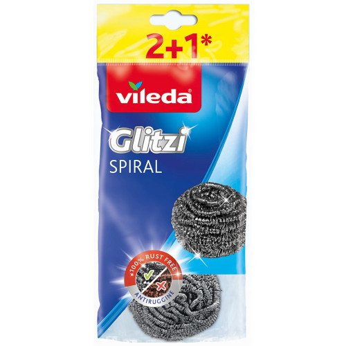VILEDA Glitzi Inox Fém súroló, 2+1 db (160563) 101505