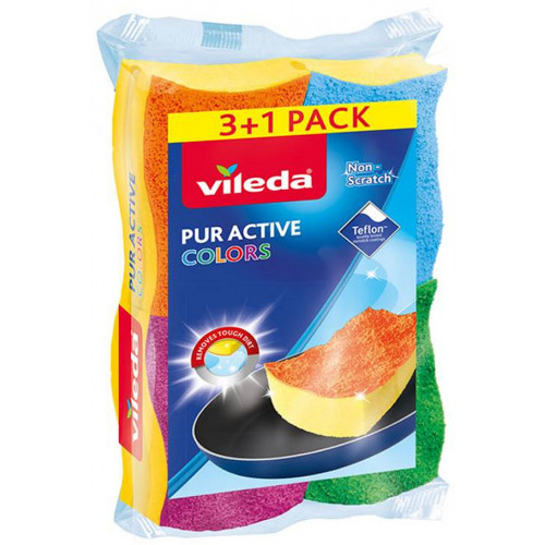 VILEDA Color Pur Active szivacs 3+1 színes kiadás F18983