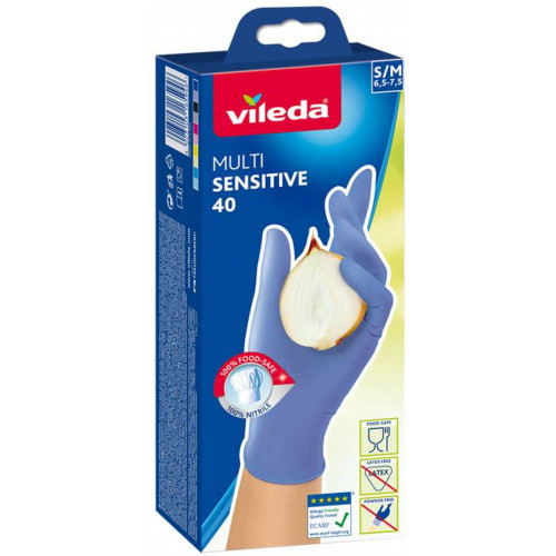 VILEDA MultiSensitive egyszer használatos kesztyű, méret: S/M, 40 db