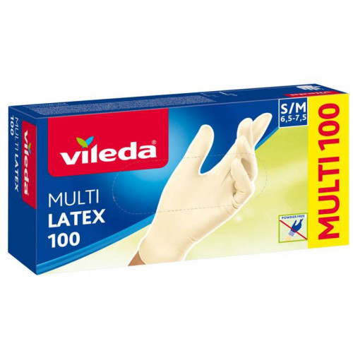 VILEDA Multi Latex eldobható kesztyű 100 db "S/M" 146087