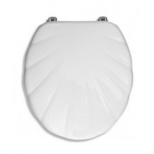 NOVASERVIS kagylómintás fehér WC ülőke fém zsanérokkal, MDF WC/MUSLELYRA