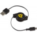 YENKEE YCU 100R BK feltekerhető USB A / B micro kábel 45010452