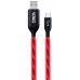 YENKEE YCU 341 kábel USB A 2.0 / USB C 1m red LED 35053492