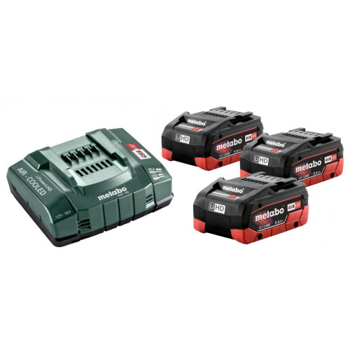 Metabo Akkumulátor és töltő szett LiHD (3x5,5Ah/18V) 685074000