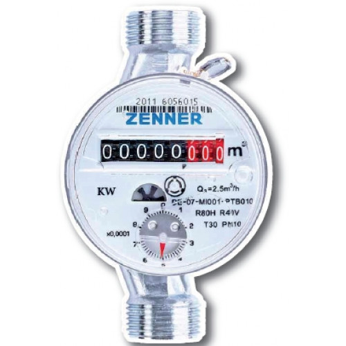 ZENNER ETWD vízóra meleg vízhez, 110 mm, 1/2" R80H40V 999119820