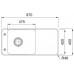 Franke Style SYG 611, 970x450 mm, Mosogató, kasmir