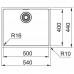Franke Maris MRX 110-50 Rozsdamentes mosogató, 540 x 440 mm 122.0531.808