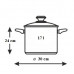 BANQUET zománcozott lábas fedővel, 17 l 13VEFP30